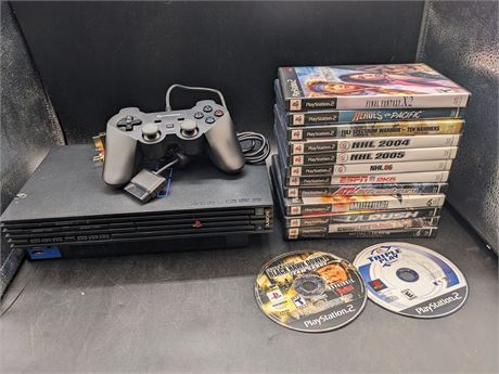 PS2 CONSOLE AND GAMES - TESTED & WORKING