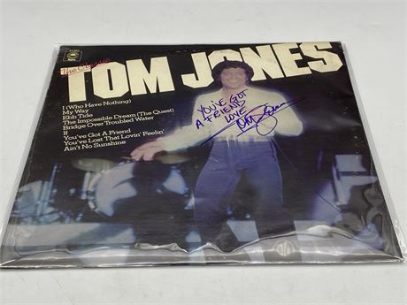 TOM JONES SIGNED LP ‘THE CLASSIC TOM JONES’ W/COA