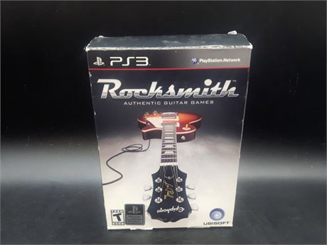 ROCKSMITH BUNDLE WITH ROCKSMITH CABLES - CIB - PS3