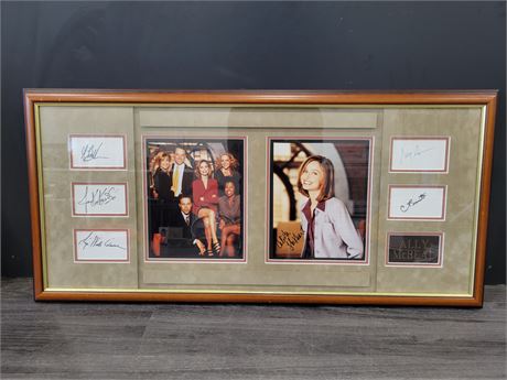 ALLY MCBEAL SIGNED BY 6 CAST MEMBERS INC. CALISTA FLOCKHART (18"x36")