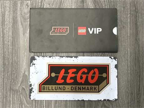 COLLECTABLE LEGO VIP METAL SIGN - 12” X 6”