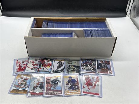 BOX OF NHL CARDS ALL IN TOP LOADERS / EXCELLENT COND. - HALL OF FAMERS
