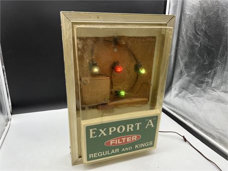VINTAGE EXPORT A LIGHT UP ADVERTISING (13”x19”)
