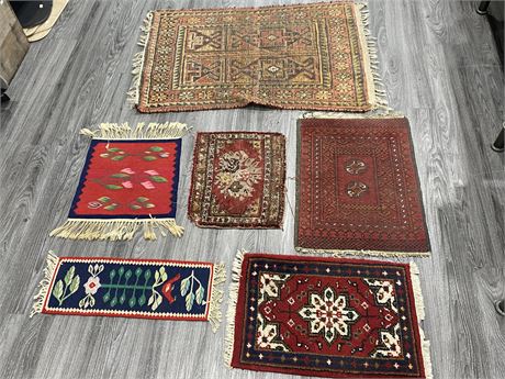 6 HAND KNOTTED RUGS
