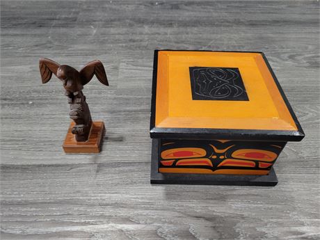 NATIVE BOX WITH SMALL TOTEM