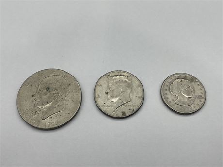 3 AMERICAN COINS