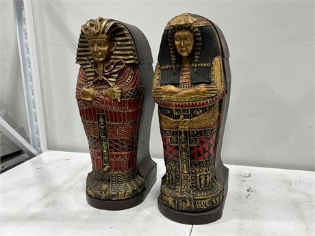 2 EGYPTIAN STYLE STORAGES (26” tall)