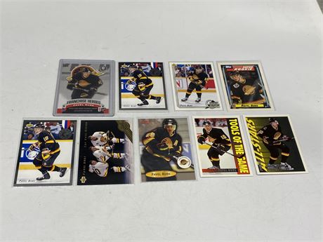 9 PAVEL BURE CARDS - INCLUDES ROOKIE