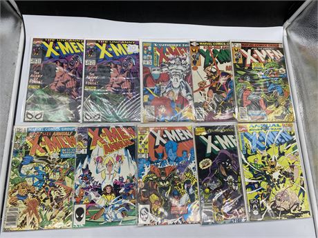 10 ASSORTED X-MEN COMICS (DUPLICATE OF UNCANNY X-MEN #263)