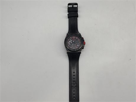 REDLINE BLACK AND RED CHRONOGRAPH WATCH