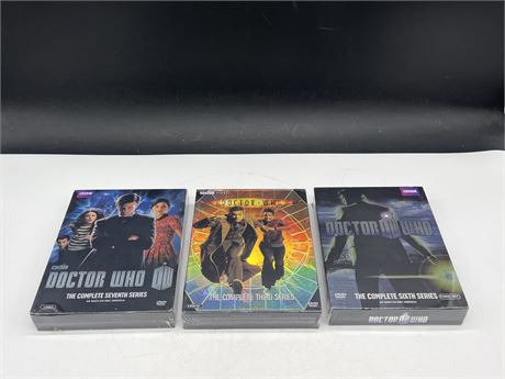3 SEALED DOCTOR WHO DVD BOX SETS