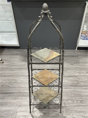 WROUGHT IRON 3 LEVEL STAND 53” TALL