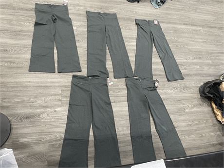 5 NEW RHINO ACTIVE YOGA PANTS SIZE L-XL MOST W/ TAGS