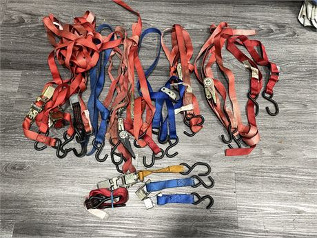 LOT OF TIE DOWNS / STRAPS