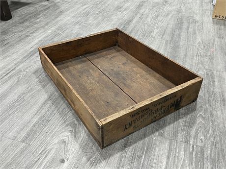 VINTAGE AMERICAN PRODUCE CRATE (18”x24”)
