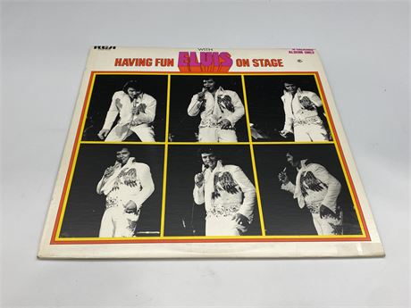 ELVIS - HAVING FUN ON STAGE - MINT CONDITION (Hole in cover)