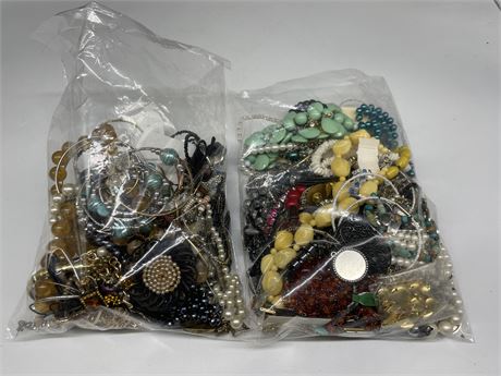 2 BAGS OF JEWELRY