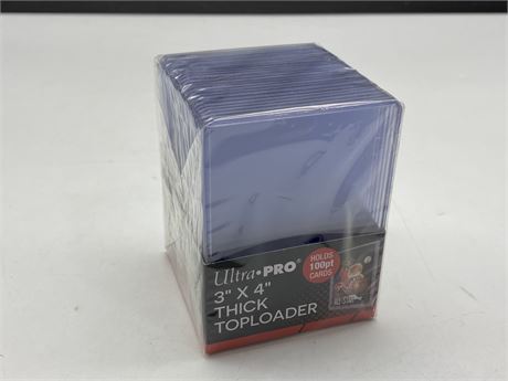 SEALED ULTRA PRO 3”x4” THICK TOPLOADERS (25 total)