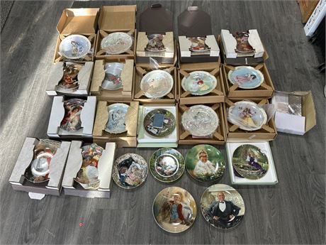 24 COLLECTOR PLATES - KNOWLES, KAISER, + OTHERS