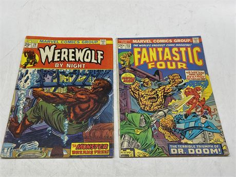 FANTASTIC FOUR #143 & WEREWOLF BY NIGHT #20 (FULLY DETACHED COVER)