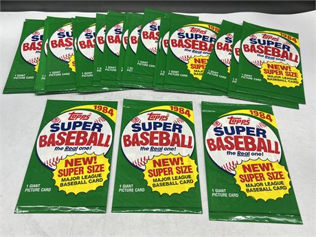 40 SEALED 1984 TOPPS MLB SUPER SIZE BASEBALL CARDS