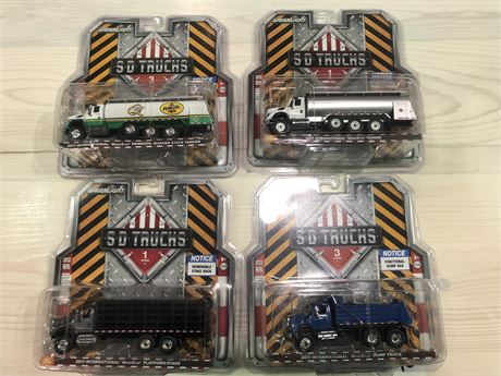 4 NEW GREENLIGHT LIMITED EDITION COLLECTABLE TRUCKS