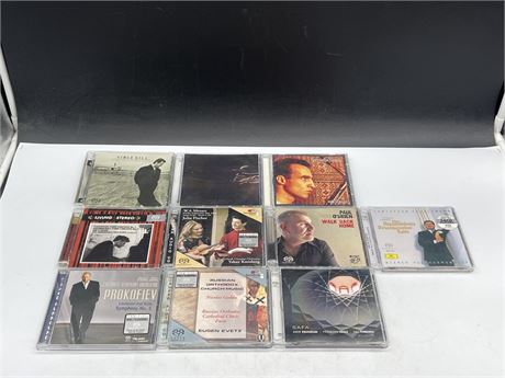 10 RARE SUPER AUDIO CDS (SACD) - EXCELLENT COND.