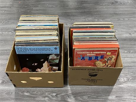 2 BOXES OF MISC. RECORDS - CONDITION VARIES