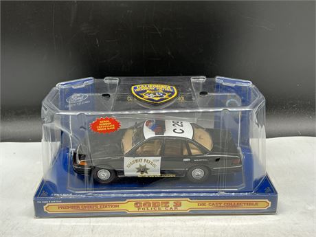 1:24 SCALE CODE 3 DIE CAST HIGHWAY POLICE CAR