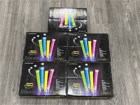 5 NEW BOXES OF DREAM GLOW STICKS (6”)