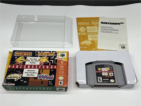 NAMCOMUSEUM 64 - N64 COMPLETE W/BOX & MANUAL - EXCELLENT COND