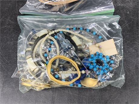 3 BAGS OF VARIOUS JEWELRY
