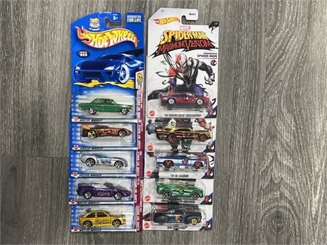 2 COMPLETED HOT WHEELS SETS OF 5 (MISP)