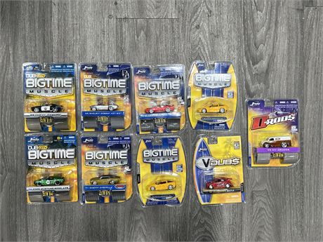 9 NEW IN PACK JADA BIGTIME / OTHER CARS