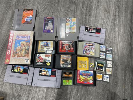 LOT OF GAME CARTRIDGES (WORKING)