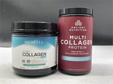 (2 NEW) ANCIENT NUTRITION PROTEIN POWDER & NEOCELL SUPER COLLAGEN