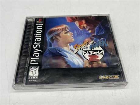 STREET FIGHTER ALPHA 2 - PLAYSTATION W/INSTRUCTIONS - SLIGHTLY SCRATCHED