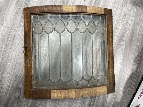 LEADED GLASS CABINET DOOR 19”x18”