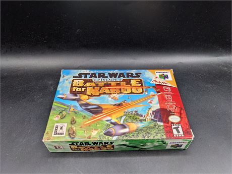 STAR WARS BATTLE FOR NABOO - CIB - VERY GOOD CONDITION - N64