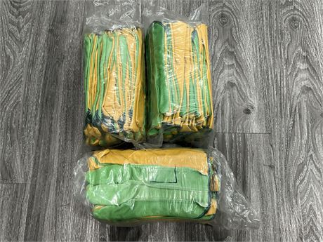 36 PAIRS OF NEW YELLOW & GREEN GARDENING GLOVES SIZE L