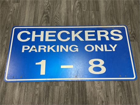 CHECKERS METAL SIGN (47”x24”)