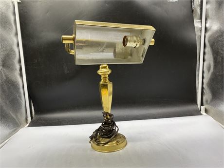 VINTAGE BRASS DESK LAMP (15”)
