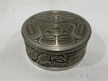 INDIGENOUS PEWTER BOX (4.5” wide)
