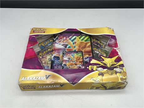 NEW POKÉMON TRADING CARD GAME - ALAKAZAM V BOX (BOX SHOWS SIGNS OF WEAR)