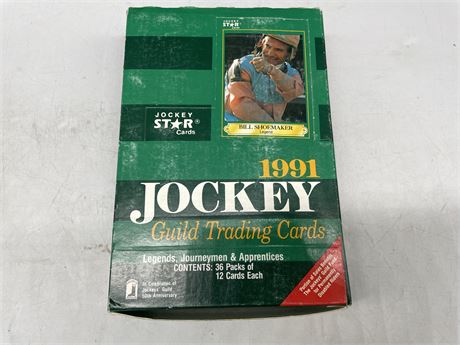 1991 JOCKEY SEALED COLLECTOR CARDS 36 PACKS OF 12 CARDS EACH