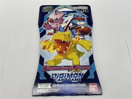 SEALED DIGIMON DIMENSIONAL PHASE CARD PACK