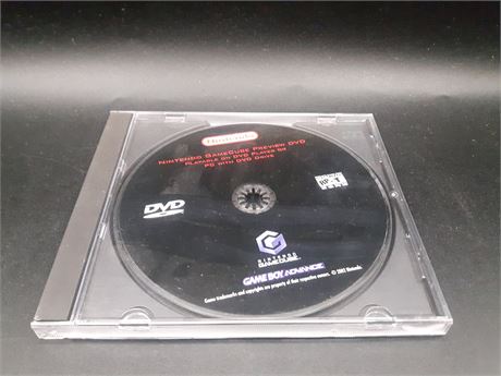 NINTENDO GAMECUBE PREVIEW DVD - VERY GOOD CONDITION