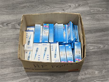 BOX OF DIGITAL THERMOMETERS
