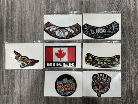 7 ASSORTED MOTORCYCLE PATCHES
