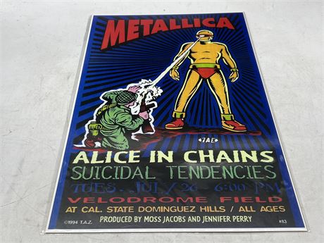 METALLICA / ALICE IN CHAINS POSTER (12”x18”)